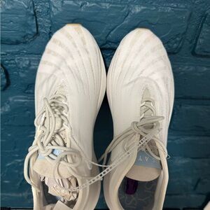 Sleek Women's Cream Sneakers